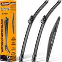 AUTOBOO 26"+17" Windshield Wipers Blades Replacement for Honda HRV HR-V 2023-2025 with 12 Inch Rear Wiper Blade -Original Factory Quality (Pack of 3)