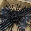 RCZSCBK 7Tier Rotating Display Rack, 360° HeavyDuty Spinning Merchandiser for Retail Stores & Showrooms, Movable Floor Gondola for Clothing, Shoes & Accessories