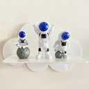 3 Pcs Nursery Floating Shelves White Cloud Shelf Cute Decorative Acrylic Wall Shelves for Home Decor