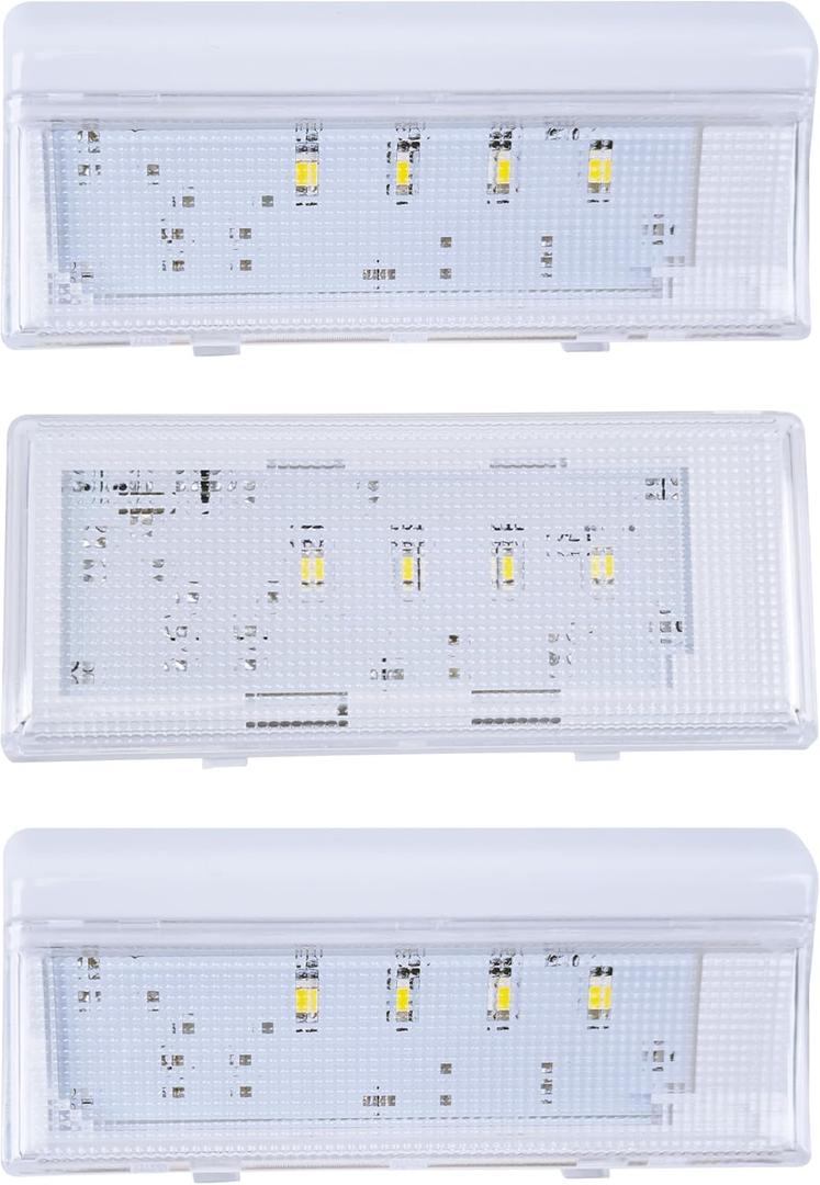 New 2 PCS W10515057 & 1 PCS W10515058 Refrigerators LED Light Set Compatible with Whirlpool Kenmore Maytag KitchenAid Refrigerator Light Bulb Replace Part WPW10515057, WPW10515058,W10522611
