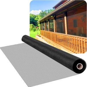 Window Screen Mesh, 48" x 100' Fiberglass Screen Roll Door Mesh, Replacement Window Screens for House Windows, Patio Porch Sliding Screen Mesh Black Window Screen Mesh, 48" x 100' Fiberglass Screen Roll Door Mesh, Replacement Window Screens for House Windows, Patio Porch Sliding Screen Mesh Black