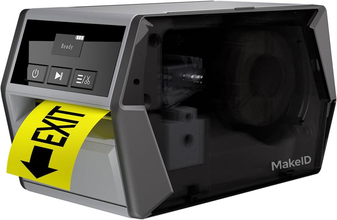 Makeid D50 Industrial Label Printer, Desktop Label Maker 2" Print Head, Mobile APP & PC Editor Compatible, 2600mAh Li-ion Battery, Come with 1.97" W x 26.24ft L Label Heavy-Duty Labeler for Job Sites