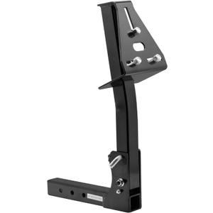 Extreme Max 5001.5831 Pivoting Fold Down Hitch Mount Spare Tire Carrier for 2" Receivers, Black