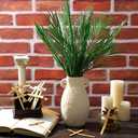 50 Pcs Easter Palm Sunday Decoration Crafts Including 25 5'' Religious Crosses and 25 9.4'' Artificial Palm Leaves Large Faux Plants Branches for Sunday Church Arrangement Party Decoration