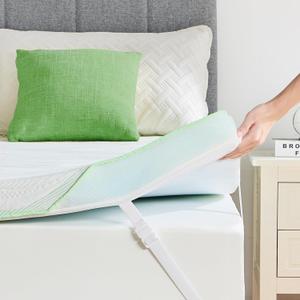 PERLECARE Mattress Topper Queen- 3 Inch Bamboo Memory Foam Mattress Topper for Pressure Relief, Queen Bed Topper Suitable for Side Sleepers and Back Sleepers, Removable & Washable