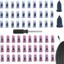 2 x 61 PCS Tire Repair Screws, Screw Type Tire Plugs, 2 Sizes Tubeless