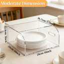 ZAVOOS Paper Plate Dispenser, 11 Inch Large Wall Mounted Acrylic Paper Plates Holder for Countertop, Easy Access Vertical Plate Organizer for Kitchen, Fits Round and Square Plates