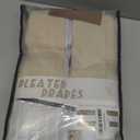 Melodieux Beige Semi Sheer Curtains 108 Inches Long for Living Room Bedroom, Extra Long Linen Look Rustic Light Filtering Shiny Sheer Drapes Curtains Rod Pocket, 52" W x 108" L, 2 Panels