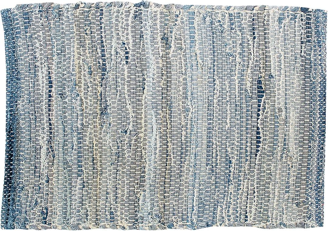 C&F Home Denim Rag Blue Rectangle Thick Placemats Set of 4 Farmhouse Country Boho Vintage Table Mats for Kitchen Dining Home Decor Fourth of July Americana Patriotic Independence Day Memorial Day