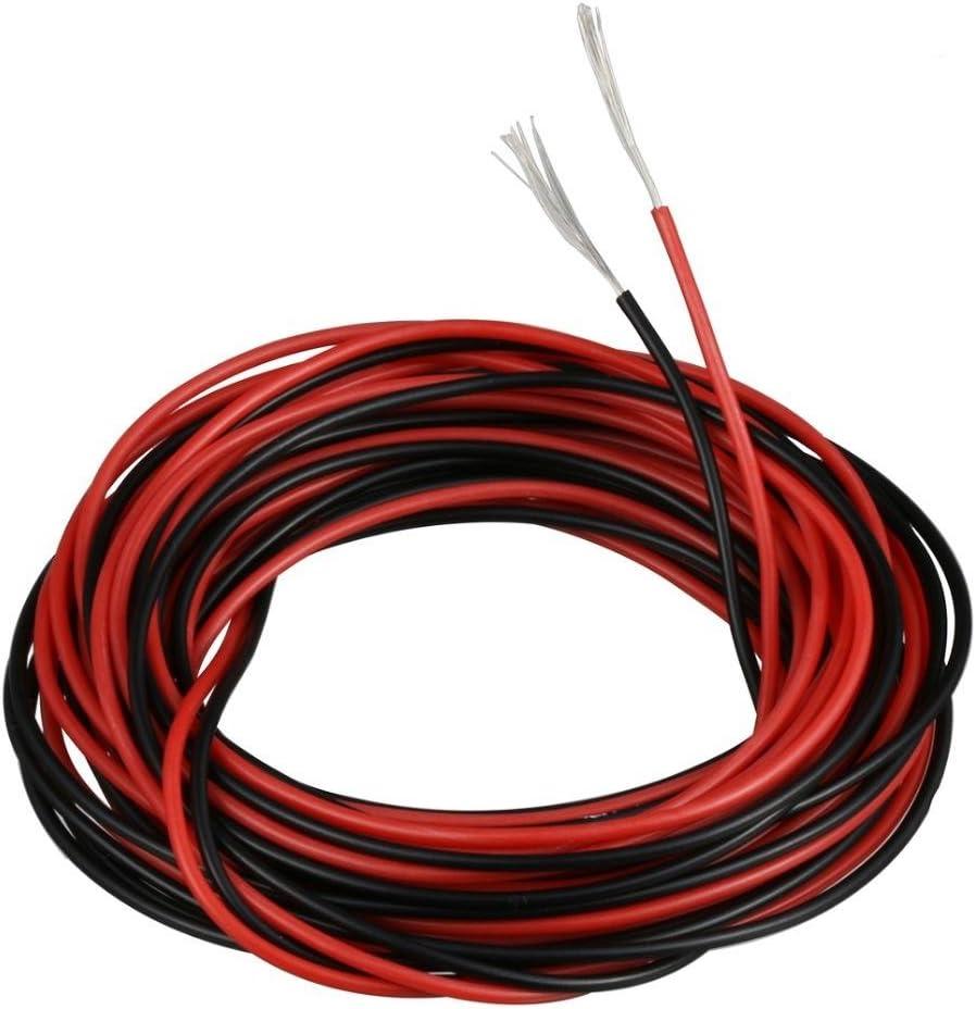 BNTECHGO 28 Gauge Silicone Wire 10 ft red and 10 ft Black Flexible 28 AWG Stranded Tinned Copper Wire