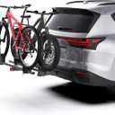 Hitch Bike Rack for Car, 200 lbs Capacity Heavy-Duty E-Bike Carrier, Tilting Foldable Design with Anti-Theft Lock, Fits 2" Receiver, for SUV, Truck, RV