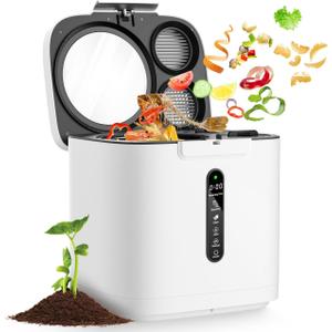 4L Electric Composter with Visable Window, Kitchen Intelligent Compost Bin