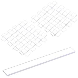 300 Pcs 0.040" X1/4" x 2" Clear Glass Setting Blocks, Invisible Plastic Setting Blocks, Glass Door Mirror Window Mounting Spacers, Clear Shims for Filling Gap, Leveling Assemblies