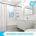 Shower Tension Curtain Rod Black 45 to 77 Inch Spring Tension Curtain Rod Shower Rod Non Slip Shower Curtain Rod No Drilling 1pcs for Windows Adjustable Tension Rods of Curtain Window Closet Kitchen
