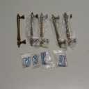 Goo-Ki 5 Pack 5 Inch Antique Brass Cabinet Pulls – Ornate Tapered Handle with Decorative Finials & Sculpted Detailing, Vintage Hardware for Kitchen & Furniture