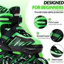 Adjustable Inline Skates Boys and Girls Ages 5-8 8-12 with Light up WheelsRoller Skates for Kids Ages 4-12, Teen Skates for Beginner Outdoor and Indoor, Size M