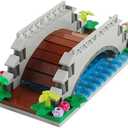 BAENRCY Arch Bridge Pond Building Blocks Fountain Sencery Accessories Street Set Building Bricks Kit DIY Building Set Compatible All Major Brands (Small)