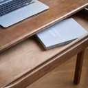 40"x24" Solid Wood Desk with Drawers,Wood Writing Desk for Small Spaces, Home Office Desks for Work, Gaming Study PC Desk for Bedroom, Student Computer Desks(Walnut, 40 inch)