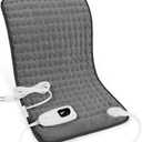  Deepsoon Heating Pad, Electric Heating Pads for Back, Neck, Moist Heating Pad for Abdomen Shoulder Knee Legs, Dry/Moist Heat & Auto Shut Off, Mother's Day Birthday for Men and Women, Dark Gray,24x12 Inch