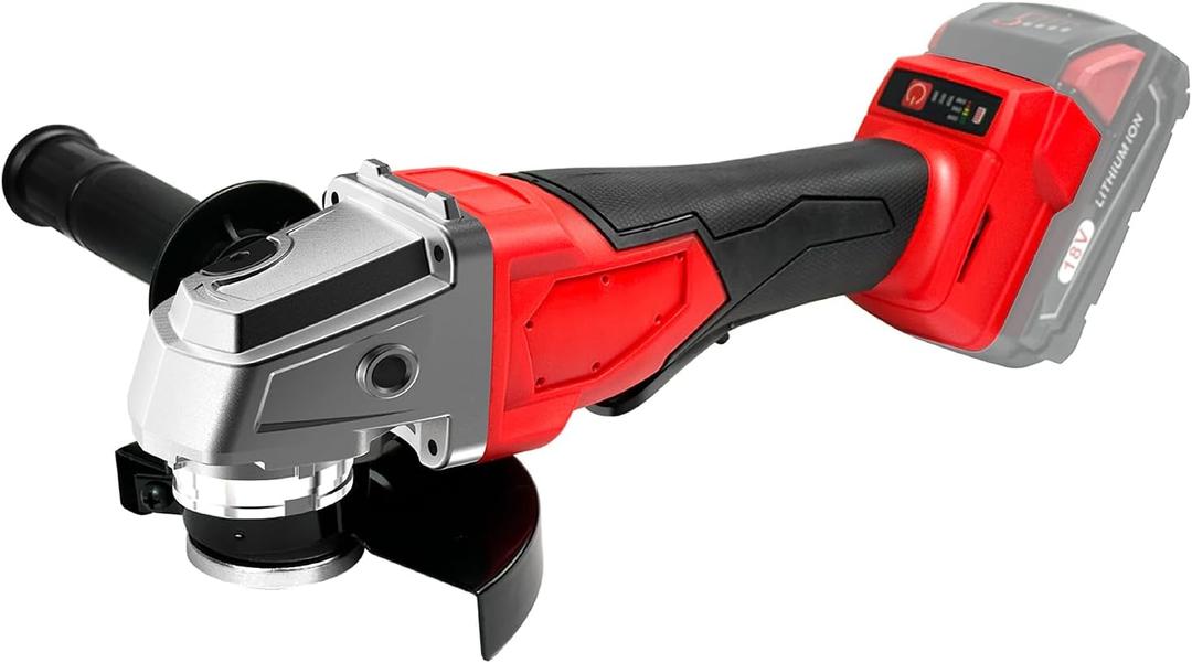 Cordless Angle Grinder Compatible with Milwaukee M18 18V Battery(NO Battery) Battery Powered Angle Grinder,4-1/2" Angle Grinder (No Wheels)