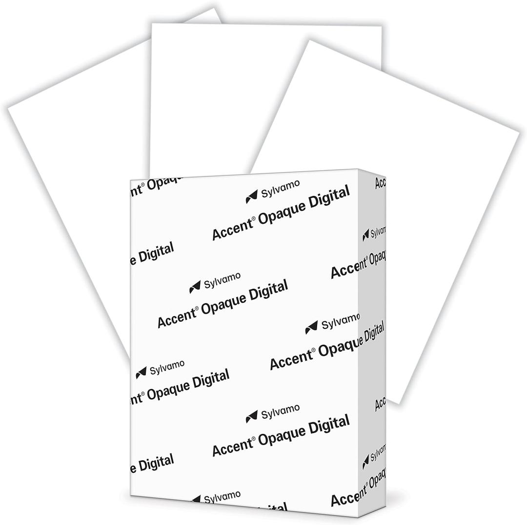 Accent Opaque White 8.5 x 11 Cardstock Paper, 100lb, 271gsm 200 Sheets (1 Ream) Premium Smooth Heavy Cardstock, Printer Paper for Invitations, Cards, Menus, Business Cards 1188091R