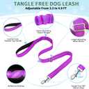 Lukovee No Pull Dog Harness and Leash Set, Soft Padded Small Dog Harness, Neck & Chest Adjustable Reflective Vest Puppy Harness with 4ft Lightweight Anti-Twist Dog Leash for Small Dogs (S, Purple)