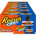 REESE'S Oreo Milk Chocolate and White Creme Peanut Butter Cups, Candy Packs, 1.4 oz (24 Count) (EXP 09/01/26)