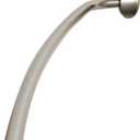 Zenna Home Aluminum Curved Shower Rod, Satin Nickel
