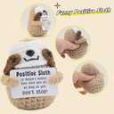 JoyChoi Positive Crochet Animals - Emotional Support Potato, Sloth, Avocado, Sunflower, Pineapple - Cute Handmade Gifts for Birthday, Christmas, Graduation & Mental Health Desk Decor for Women