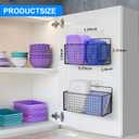 2 Pack Large Adhesive Cabinet Organizer - Lid Organizer Inside Cabinet Wall Mounted Pantry Door Caddy for Kitchen Containers Lid Kitchen Under Sink Basket