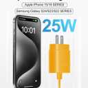 Type C Charger Fast Charging, 2Pack [10FT&6FT] Long USB C Cable with 25W Phone Super Fast Charger Block Compatible with Galaxy S25/S24/Plus/Ultra,iPhone 15/16/17/Air/Plus/Pro Max