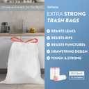 15-18 Gallon Drawstring Trash Bags - (102 Count) Ultra Large Trash Can Liners, Heavy Duty Strong White Plastic Garbage Bags for Home Kitchen Office Lawn Commercial