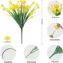 AGIRL 24 Bundles Artificial Flowers for Outdoor,UV Resistant No Fade Fake Plastic Flowers Faux Plants for Hanging Planters Decoration Indoor Outside Garden Porch Window Box Home Wedding Farmhouse