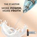 Zulay Kitchen Powerful Milk Frother Wand With 4 AA Duracell Batteries - Ultra Fast Handheld Drink Mixer - Electric Whisk Foam Maker for Coffee, Lattes, Cappuccino, Matcha & Creamer (Gray & Black)