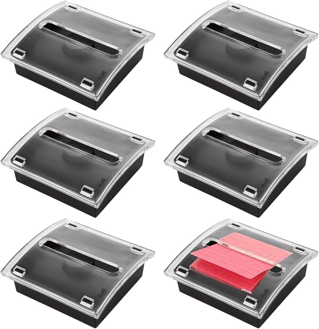 2 Pack Pop Up Post It Notes Dispenser, Sticky Note Holder, Post it Note Dispenser Transparent Top for 3 x 3 Inch Sticky Notes for Office Home Classroom Desk Supplies