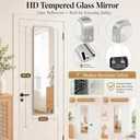 SCWF-GZ 47x14 Full Length Mirror Over the Door Hang or Wall Mounted Silver