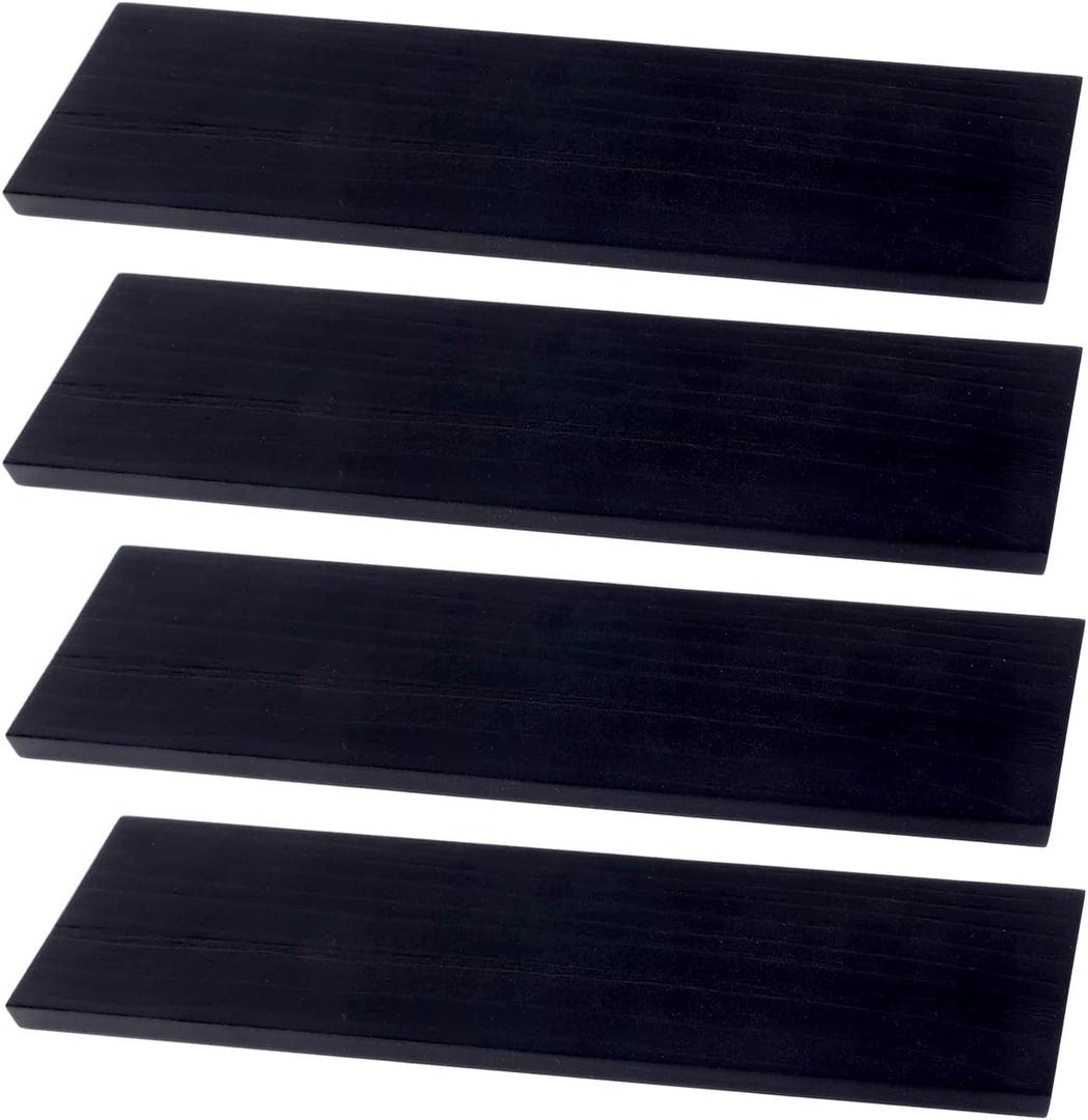 4pcs Medicine Cabinet Shelves Replacement, 33cm/13in Wooden Wall Mounted Storage Cabinet Shelves for Kitchen Living Room Bathroom Organization (Black)