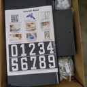 4FT Marquee Light Up Numbers, Black Giant Marquee Number Big Mosaic Number for 25th Birthday Party Decorations Backdrop 25 Anniversary Decor, Pre-Cut Frame Large Number 25