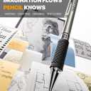 Metal Mechanical Pencil Set - 6PCS 0.7mm Art Mechanical Pencils & 360PCS HB Lead Refills & 3PCS Erasers & 9PCS Eraser Refills, Drawing Mechanical Pencils for Writing, Sketching/With Case (6 Count (Pack of 1))