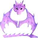 Halloween Dragon Wings Costume for Kids Boys - Dragon Cosplay Props with Wings, Tail, Mask for Halloween Mardi Gras (One Size, Purple)