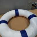Lifebuoy Set 20Inch Life Preserver Ring and Water Floating Lifesaving Rope 98.4FT,Swim Foam Buoy,Swimming Pool Safety Throwing Ring with Perimeter Rope,Throwable Flotation Device