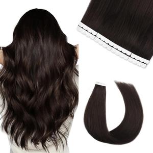 Vlasy Tape in Hair Extensions Human Hair 22 Inch Dark Brown Invisible Straight Seamless Skin Weft Mini Tape Extensions Real Human Hair 2# 8 Pcs