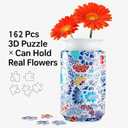 2026 Upgraded 3D Puzzle Vase Unique Flower Vase for Adults Made by 162 Curved Plastic Puzzle Pieces, Vases for Flower Home Creative Gift for Parents