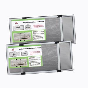 FLYZZZ Adjustable Sliding Window Screen Horizontal (15.74 ''H x 21-40''W) 2 Packs Expandable Window Screen Replacement for Home Medium