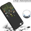 Unov Case Designed for iPhone 17e / 16e, Black Phone Case with [Anti-Slip Embossed Pattern], Shockproof Slim Protective [Anti-Scratch TPU] Back Cover, Floral Bouquet