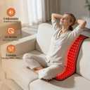 24 x 12 Red Light Therapy Belt for Body, 660nm & 850nm Infrared Wrap with 3 Modes, 5 Intensity Levels, 1090 Min Timer, Adjustable LED Light for Muscle Relaxation & Wellness
