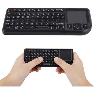 2.4GHz Wireless Touchpad Keyboard, Super Thin&Lightweight Rechargeable Ultra Mini Thin USB Backlit Keyboard, Plug and Play Fits for HTPC, for PS3/4