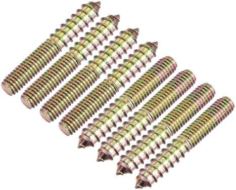 uxcell 3/8-16x2-1/2 Hanger Bolts, 12pcs Double Ended Screws Wood Dowel Screws for Furniture