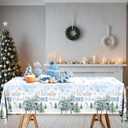 3Piecs Onederland 1st Birthday Boy Tablecloth, Disposable Blue Snowflake 1st Birthday Boy Table Cover Winter Wonderland Table Cloth for Wonderland Baby Shower Decorations