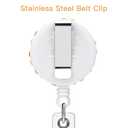 5 x Soleebee 8 Pack Badge Reel Retractable, Nurse Retractable Badge Holder, Flower ID Badge Reel Clip with Belt Clip, 24'' Durable Nylon Cord (Pearl+Rhinestone)